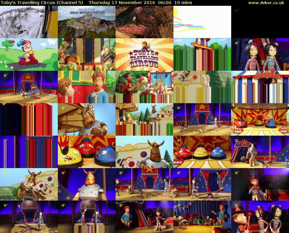 Toby's Travelling Circus (Channel 5) Thursday 17 November 2016 06:00 - 06:10