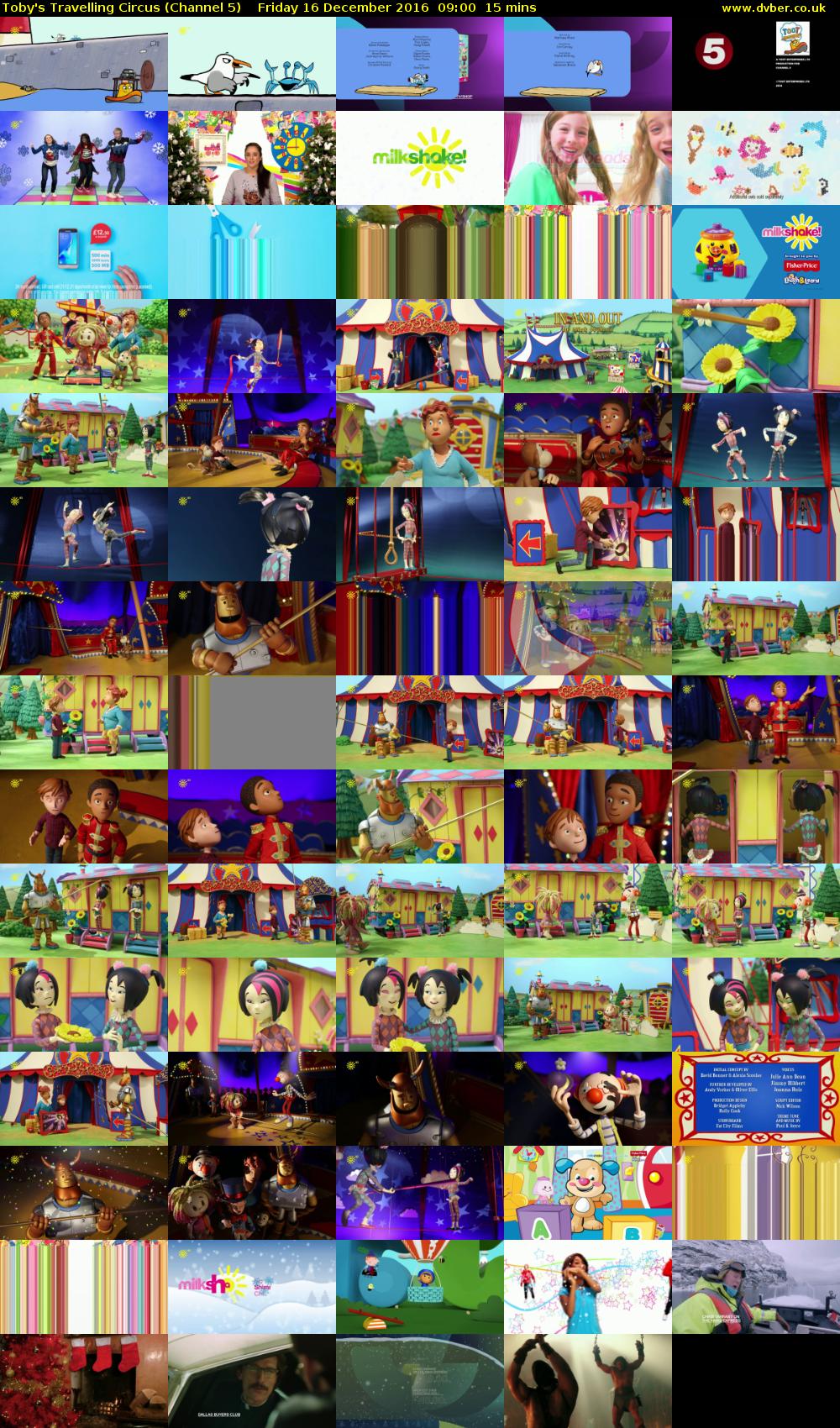 Toby's Travelling Circus (Channel 5) Friday 16 December 2016 09:00 - 09:15
