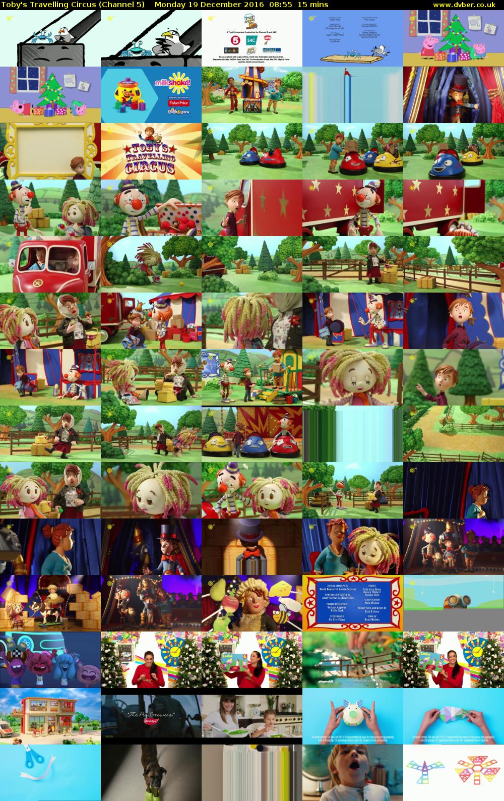 Toby's Travelling Circus (Channel 5) Monday 19 December 2016 08:55 - 09:10