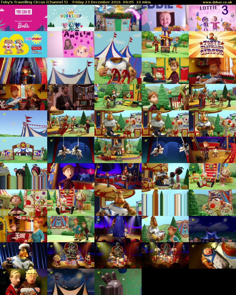 Toby's Travelling Circus (Channel 5) Friday 23 December 2016 09:05 - 09:15