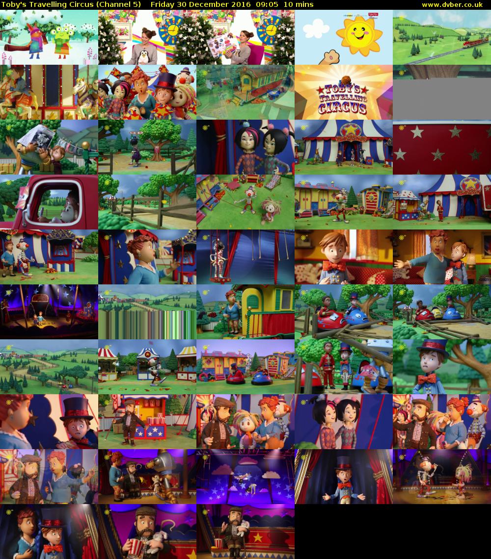 Toby's Travelling Circus (Channel 5) Friday 30 December 2016 09:05 - 09:15