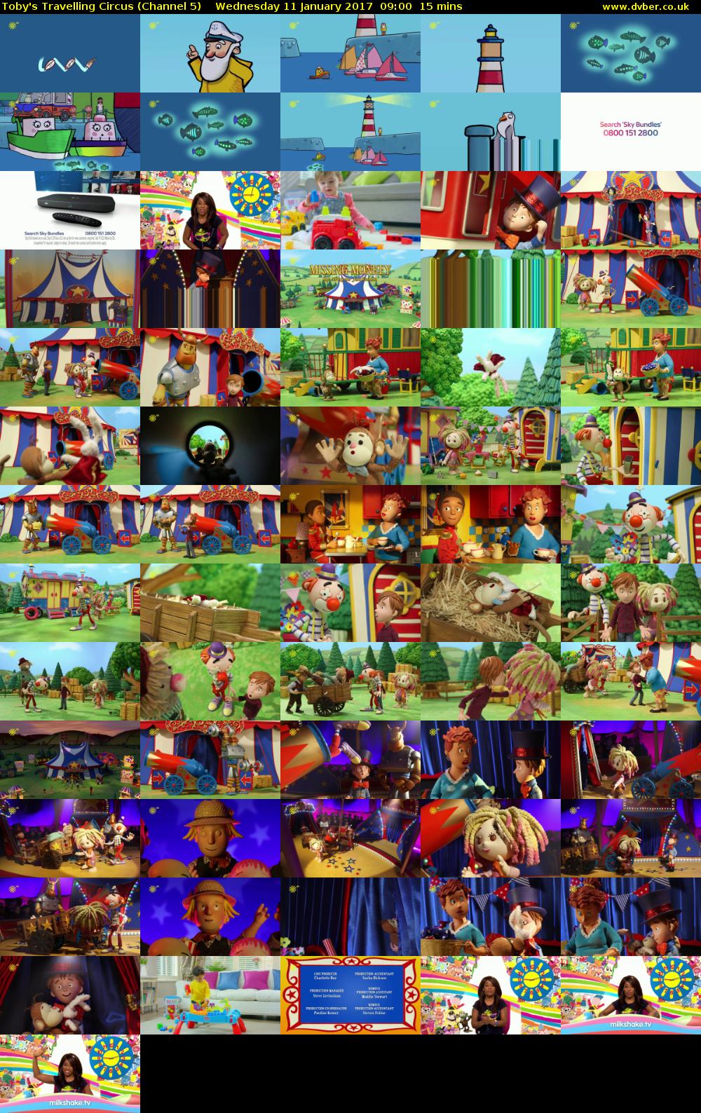 Toby's Travelling Circus (Channel 5) Wednesday 11 January 2017 09:00 - 09:15