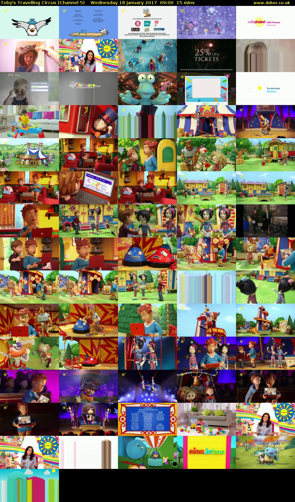 Toby's Travelling Circus (Channel 5) Wednesday 18 January 2017 09:00 - 09:15