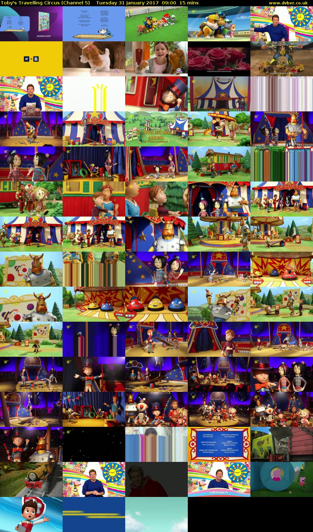 Toby's Travelling Circus (Channel 5) Tuesday 31 January 2017 09:00 - 09:15