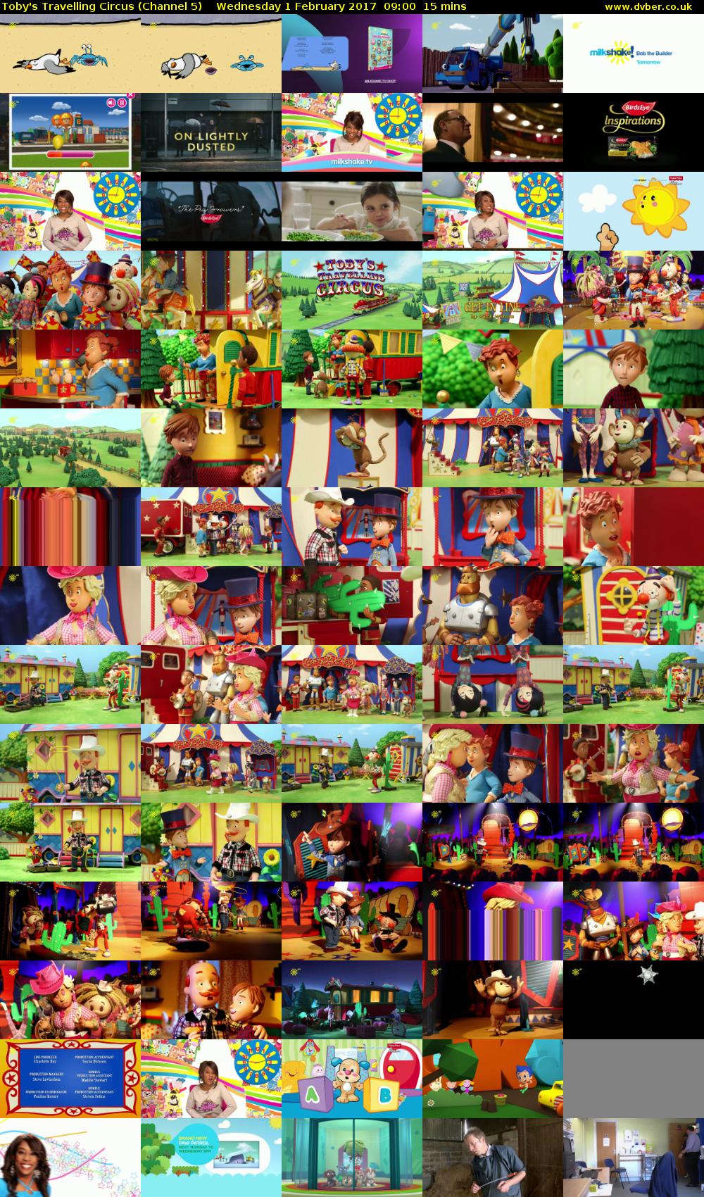 Toby's Travelling Circus (Channel 5) Wednesday 1 February 2017 09:00 - 09:15