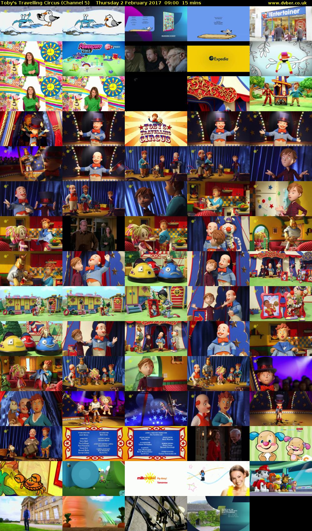 Toby's Travelling Circus (Channel 5) Thursday 2 February 2017 09:00 - 09:15