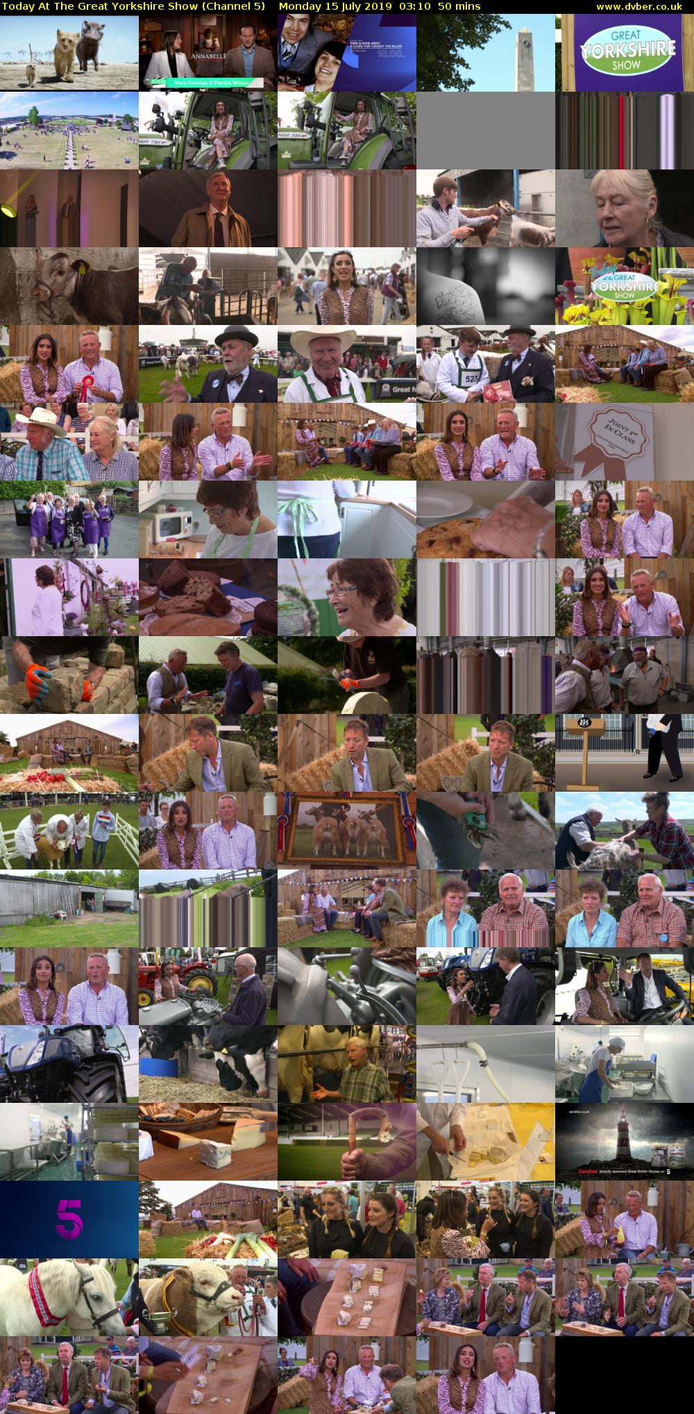 Today At The Great Yorkshire Show (Channel 5) Monday 15 July 2019 03:10 - 04:00