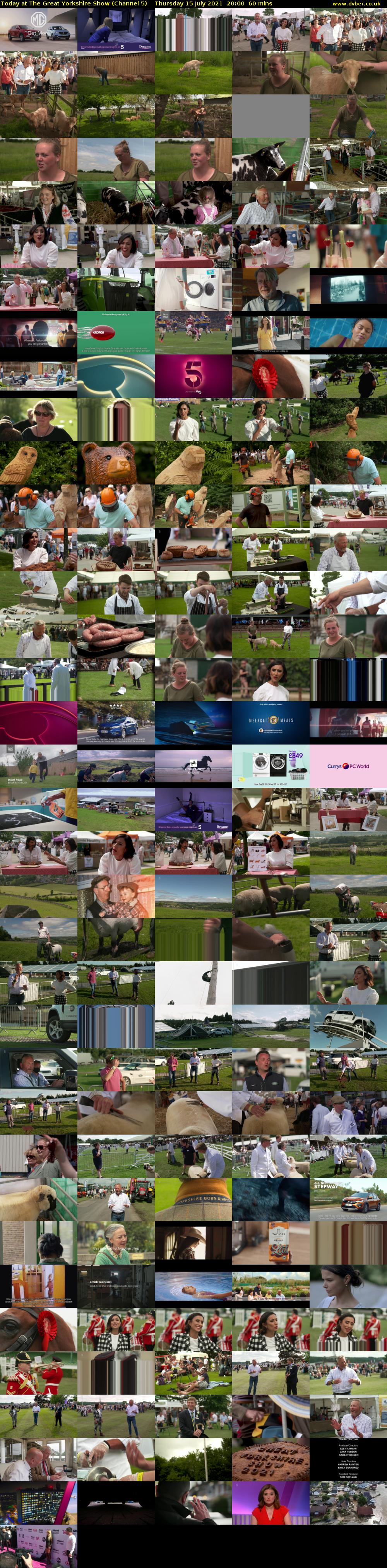 Today at The Great Yorkshire Show (Channel 5) Thursday 15 July 2021 20:00 - 21:00