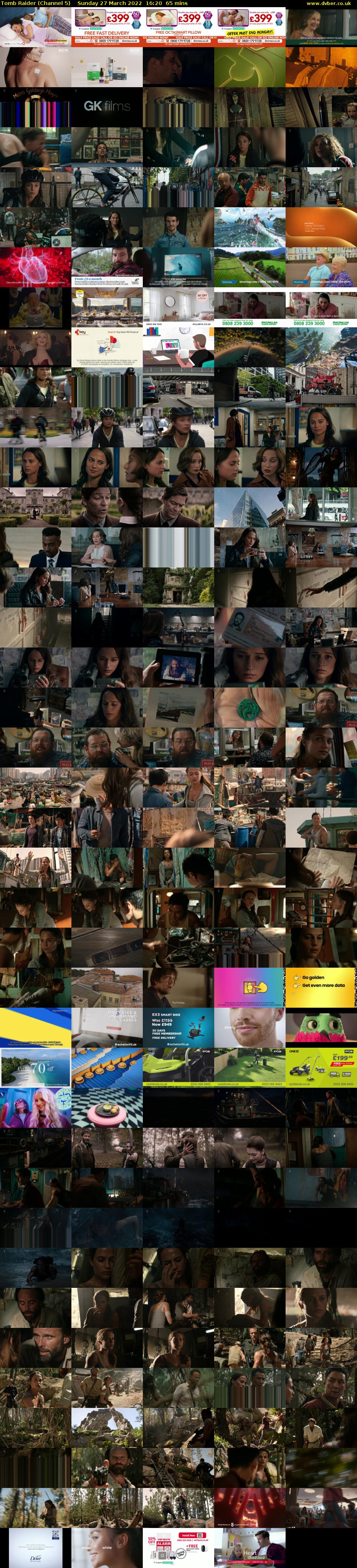 Tomb Raider (Channel 5) Sunday 27 March 2022 16:20 - 17:25