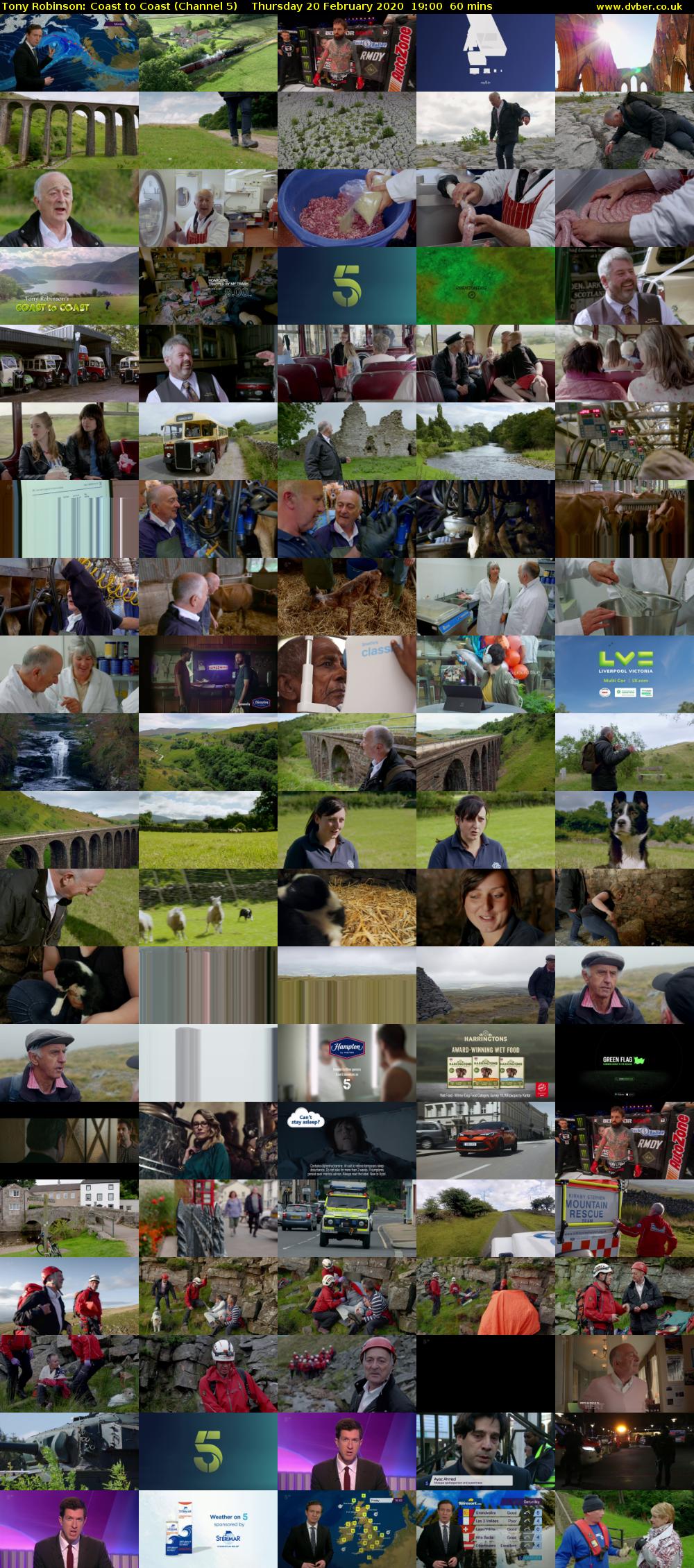 Tony Robinson: Coast to Coast (Channel 5) Thursday 20 February 2020 19:00 - 20:00