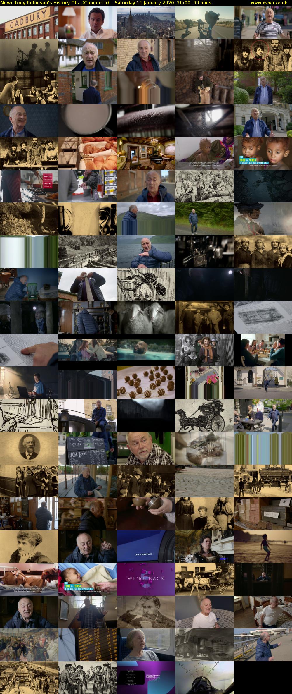 Tony Robinson's History Of... (Channel 5) Saturday 11 January 2020 20:00 - 21:00