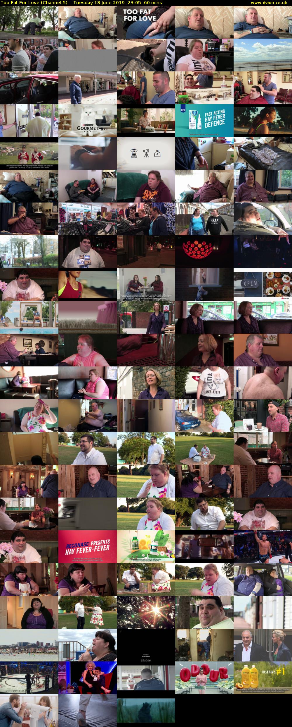 Too Fat For Love (Channel 5) Tuesday 18 June 2019 23:05 - 00:05