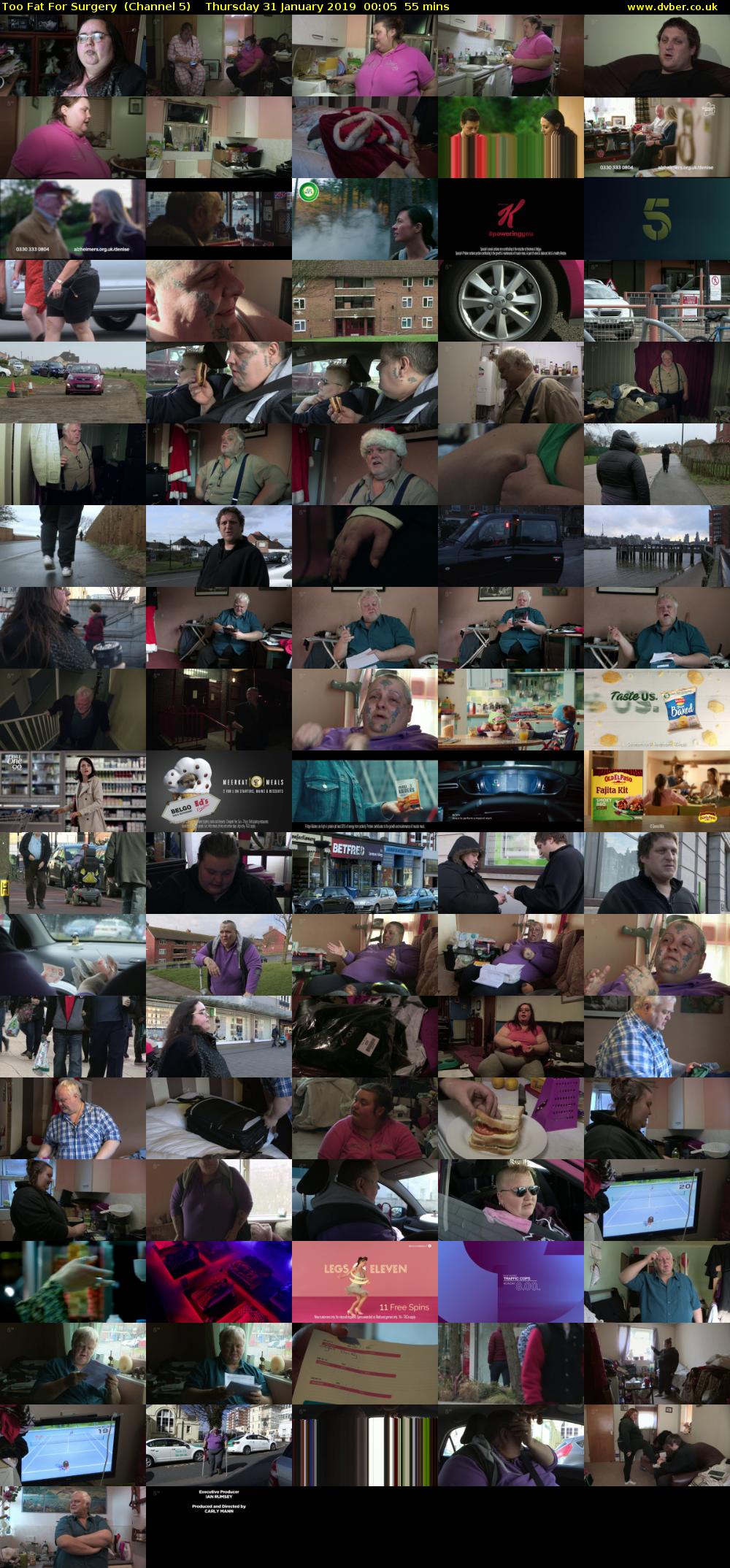 Too Fat For Surgery  (Channel 5) Thursday 31 January 2019 00:05 - 01:00