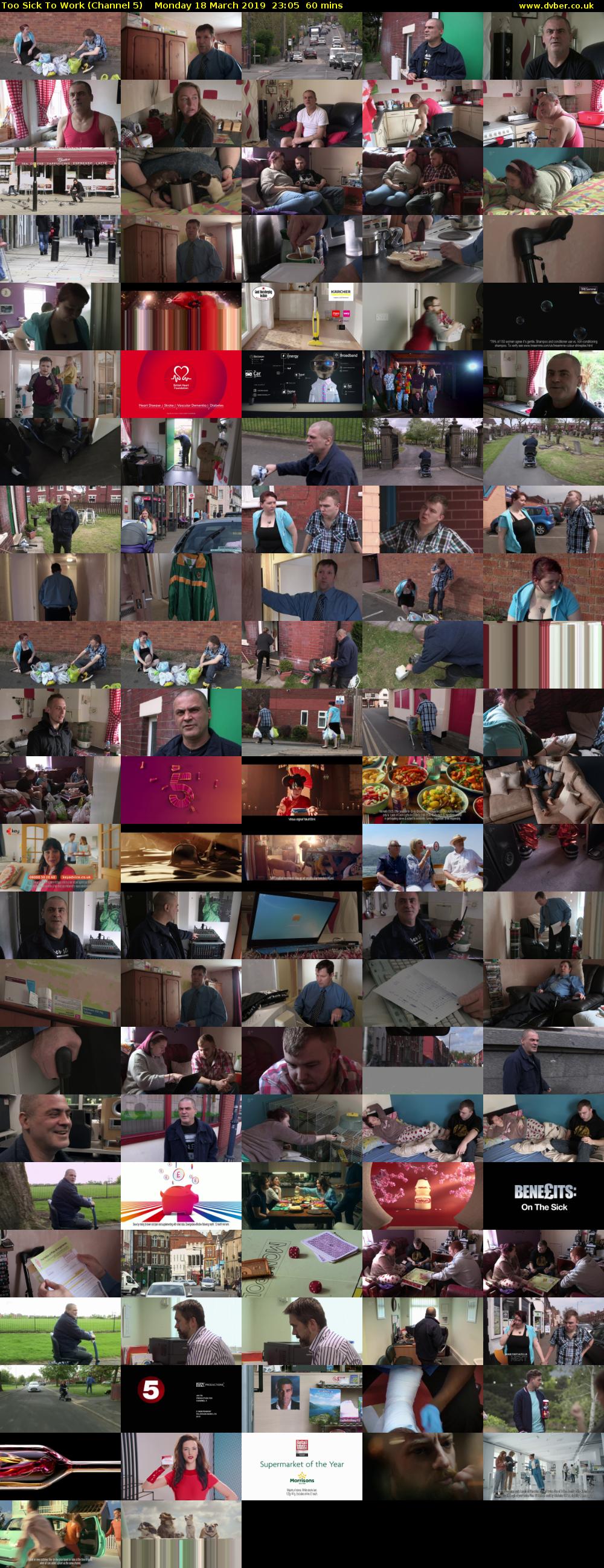 Too Sick To Work (Channel 5) Monday 18 March 2019 23:05 - 00:05