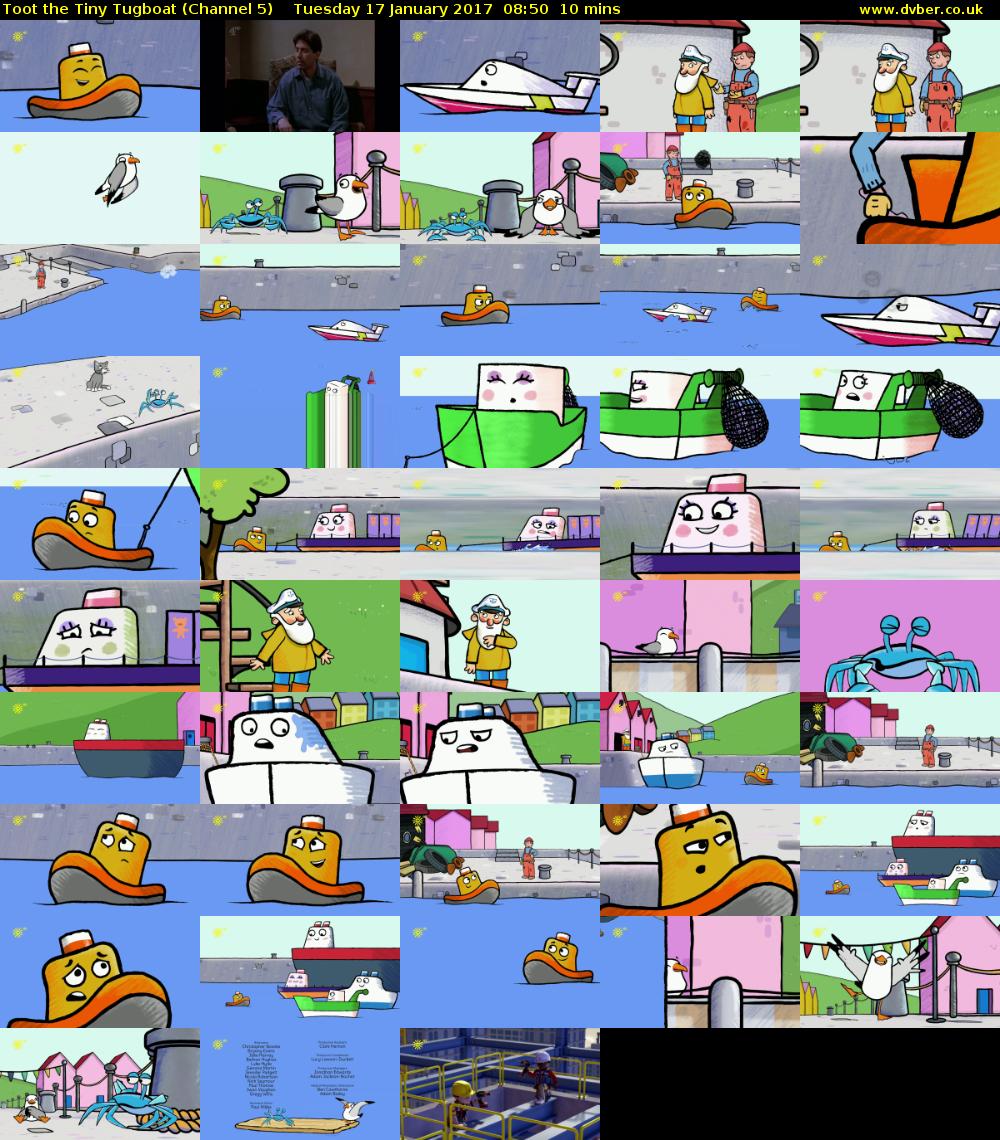 Toot the Tiny Tugboat (Channel 5) Tuesday 17 January 2017 08:50 - 09:00