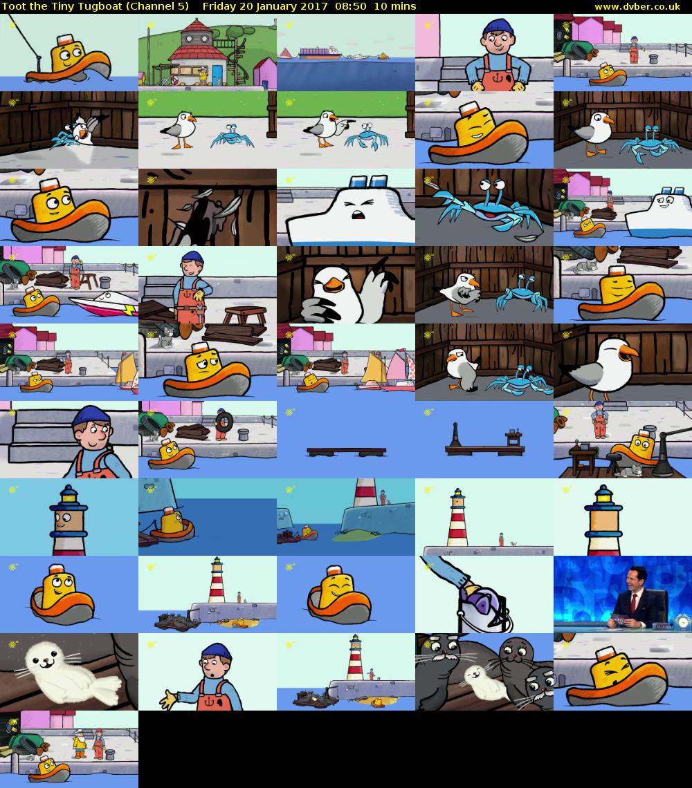 Toot the Tiny Tugboat (Channel 5) Friday 20 January 2017 08:50 - 09:00
