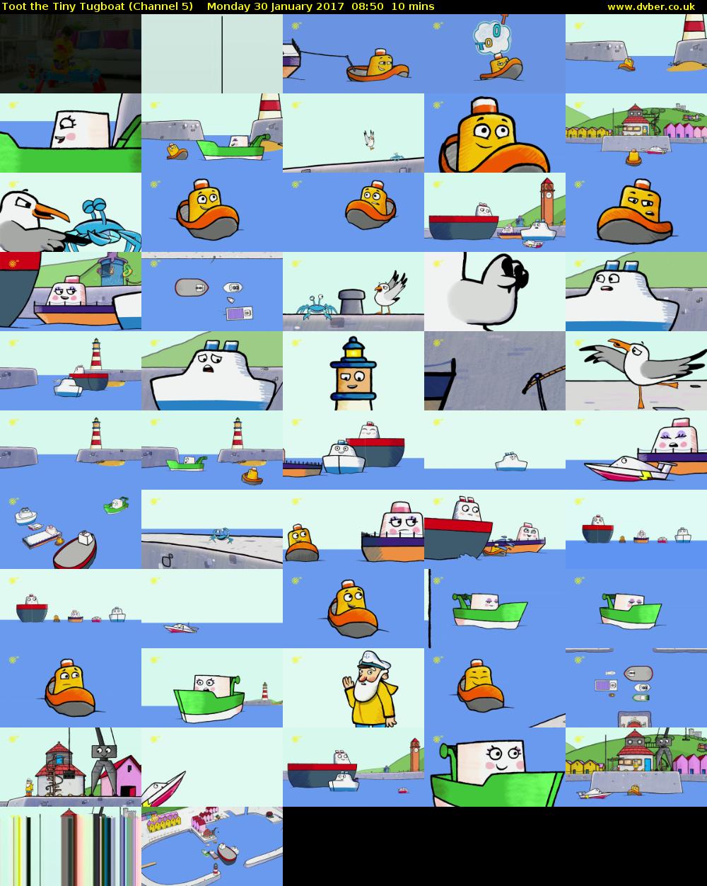 Toot the Tiny Tugboat (Channel 5) Monday 30 January 2017 08:50 - 09:00