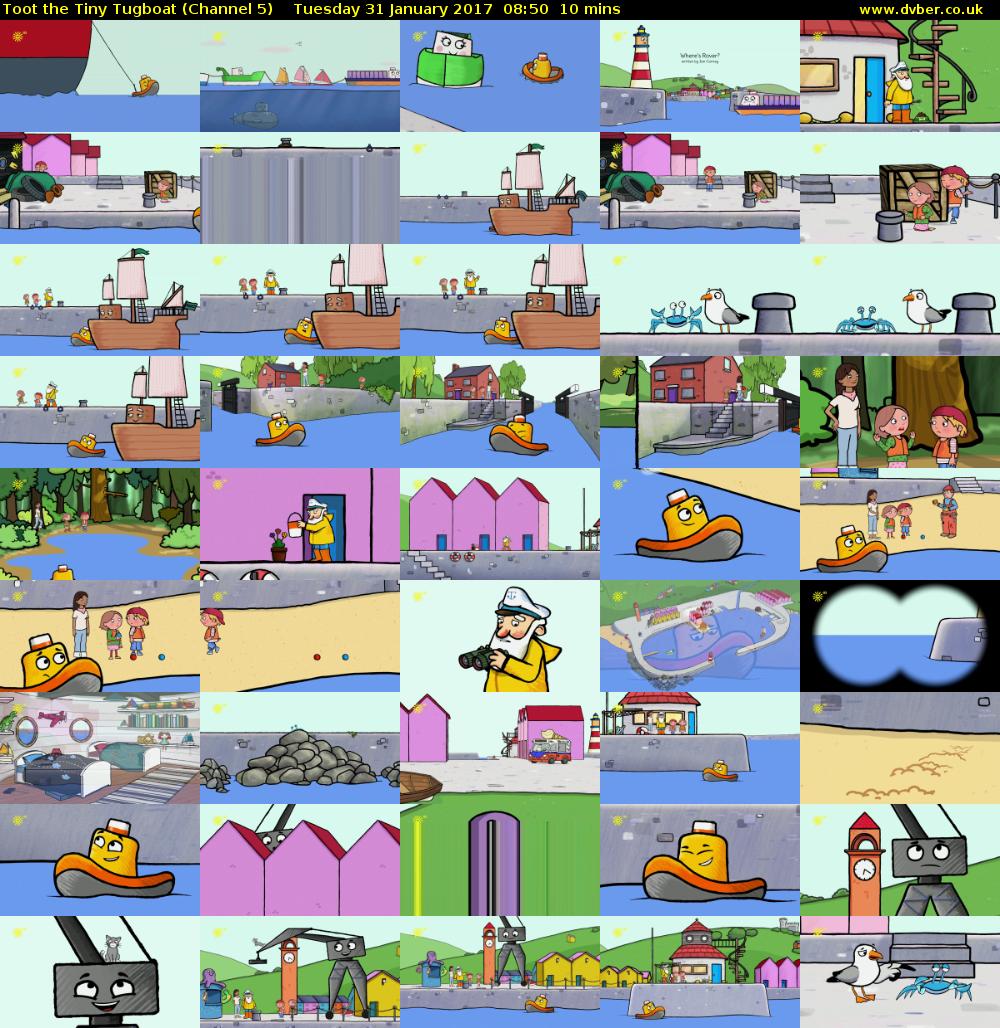 Toot the Tiny Tugboat (Channel 5) Tuesday 31 January 2017 08:50 - 09:00