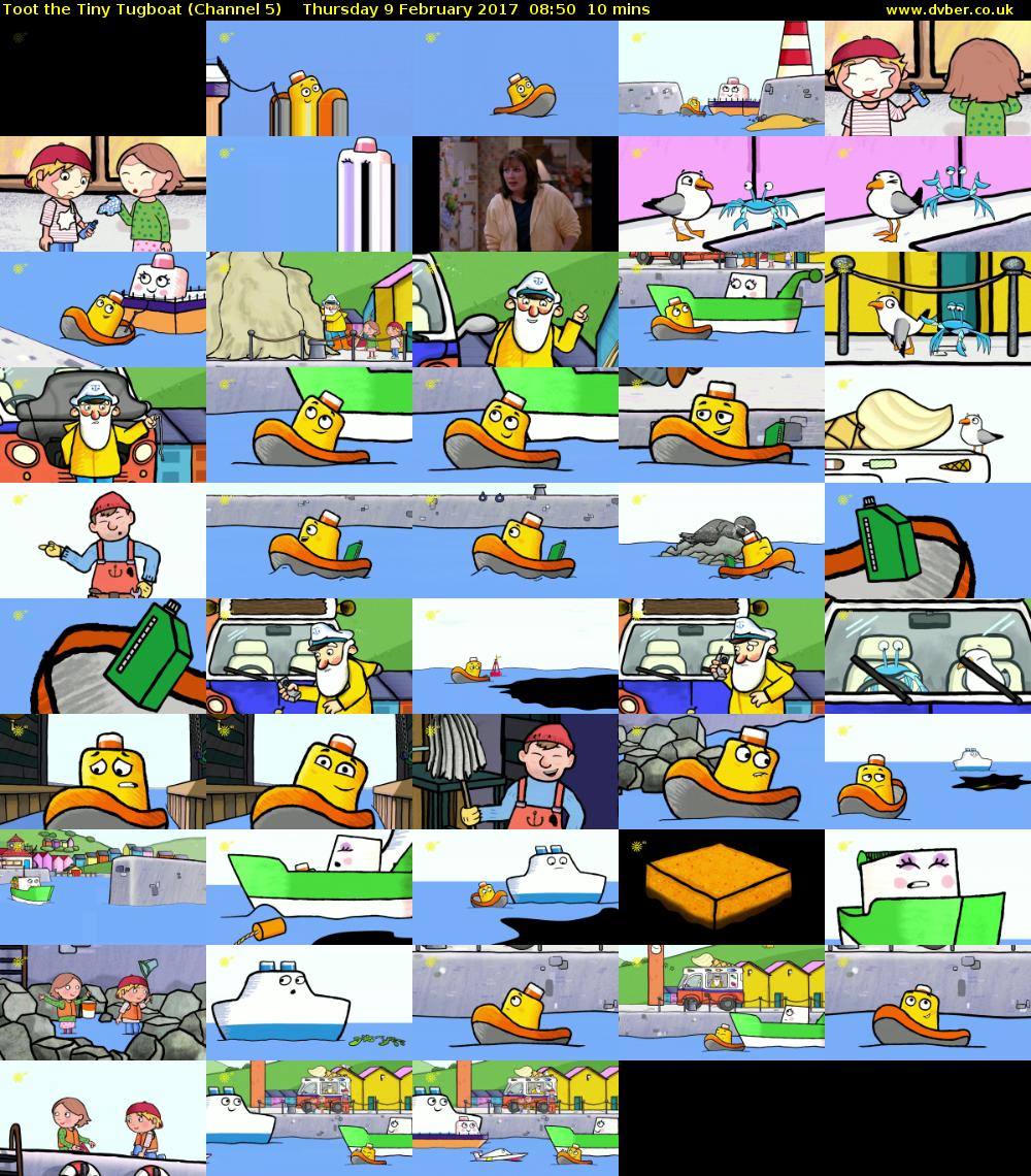 Toot the Tiny Tugboat (Channel 5) Thursday 9 February 2017 08:50 - 09:00
