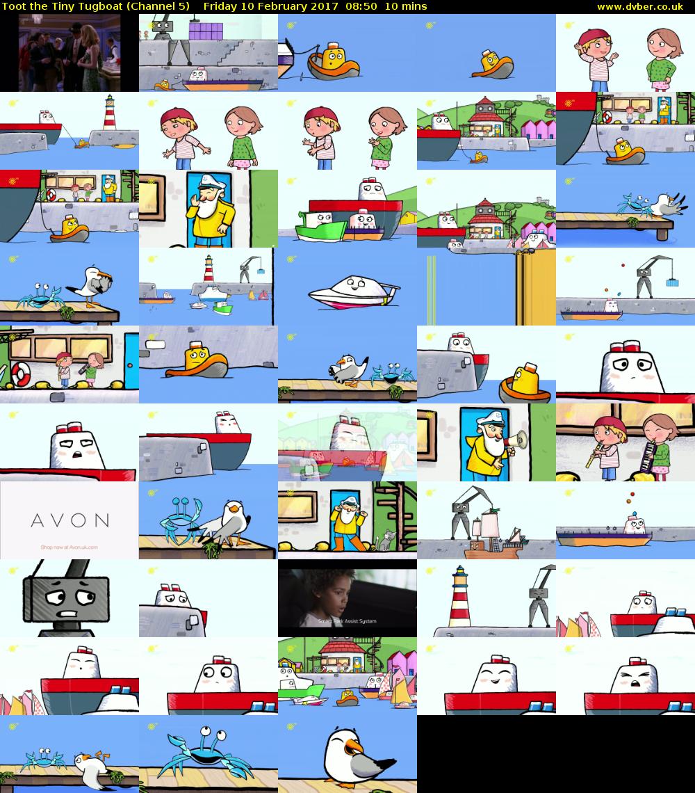 Toot the Tiny Tugboat (Channel 5) Friday 10 February 2017 08:50 - 09:00