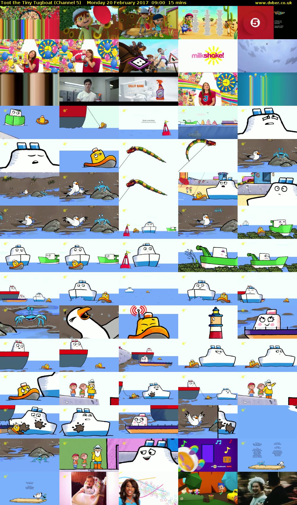 Toot the Tiny Tugboat (Channel 5) Monday 20 February 2017 09:00 - 09:15
