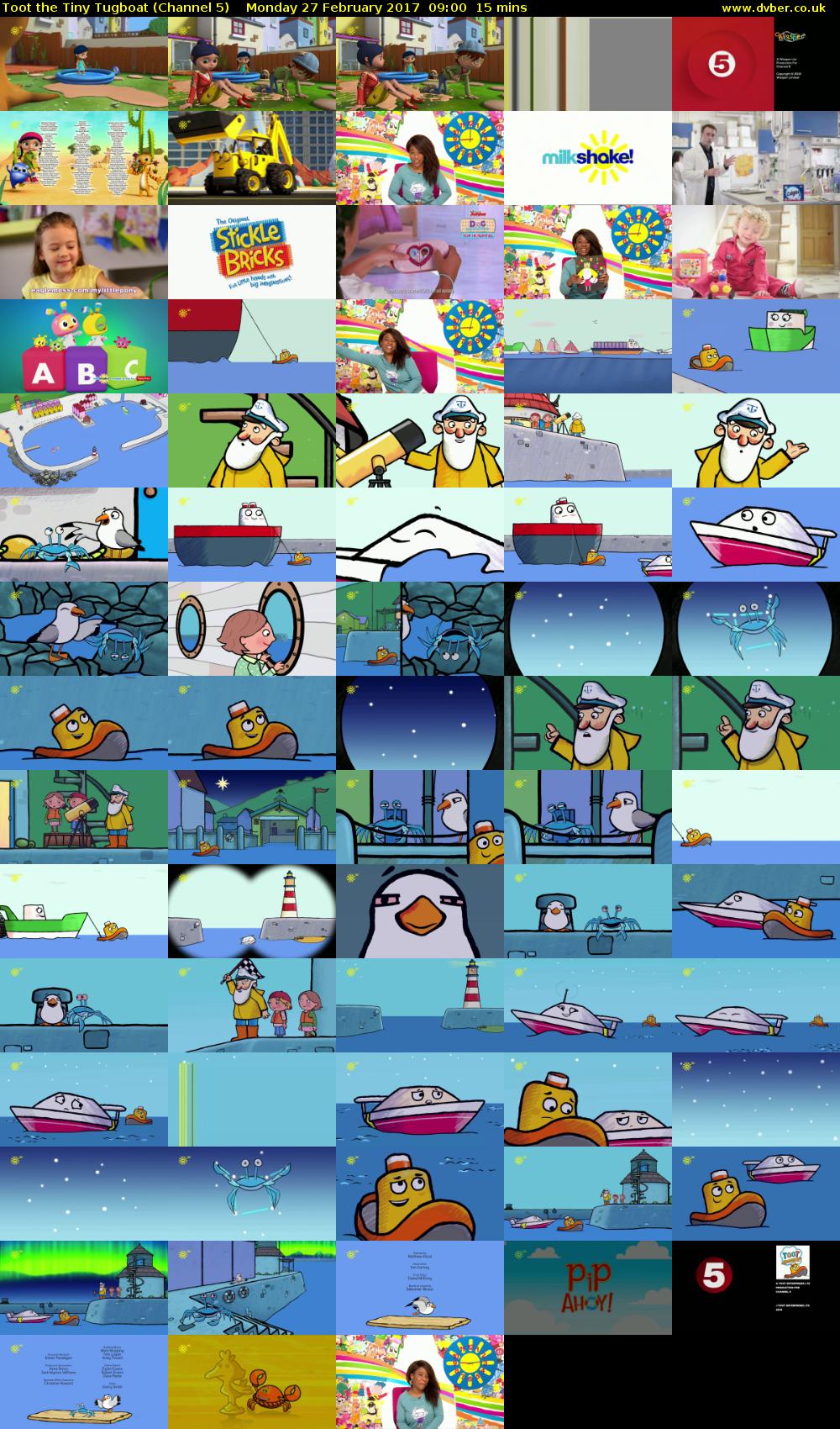 Toot the Tiny Tugboat (Channel 5) Monday 27 February 2017 09:00 - 09:15