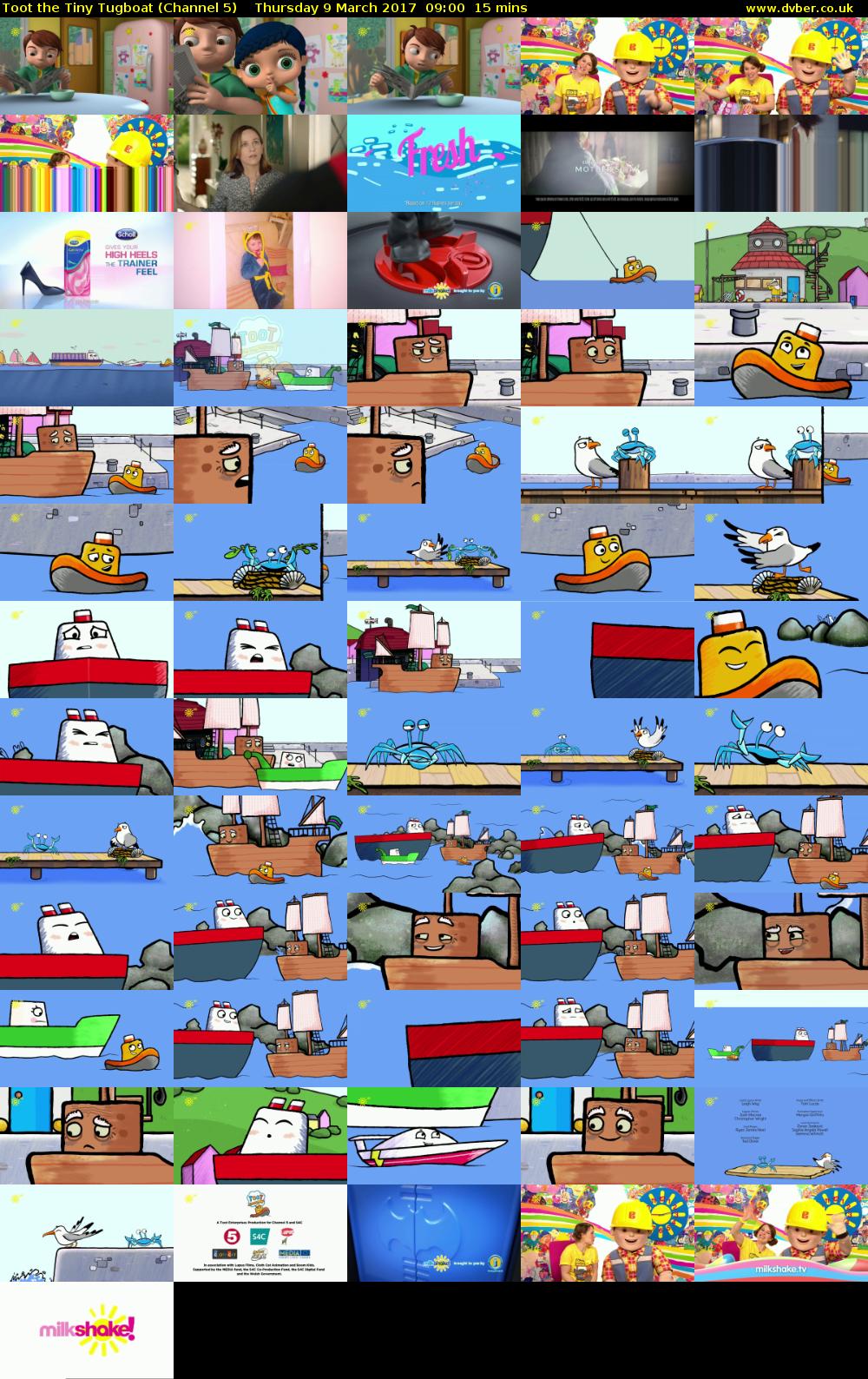 Toot the Tiny Tugboat (Channel 5) Thursday 9 March 2017 09:00 - 09:15
