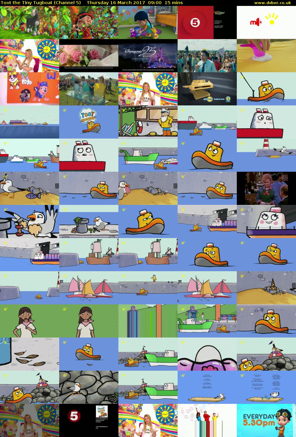 Toot the Tiny Tugboat (Channel 5) Thursday 16 March 2017 09:00 - 09:15
