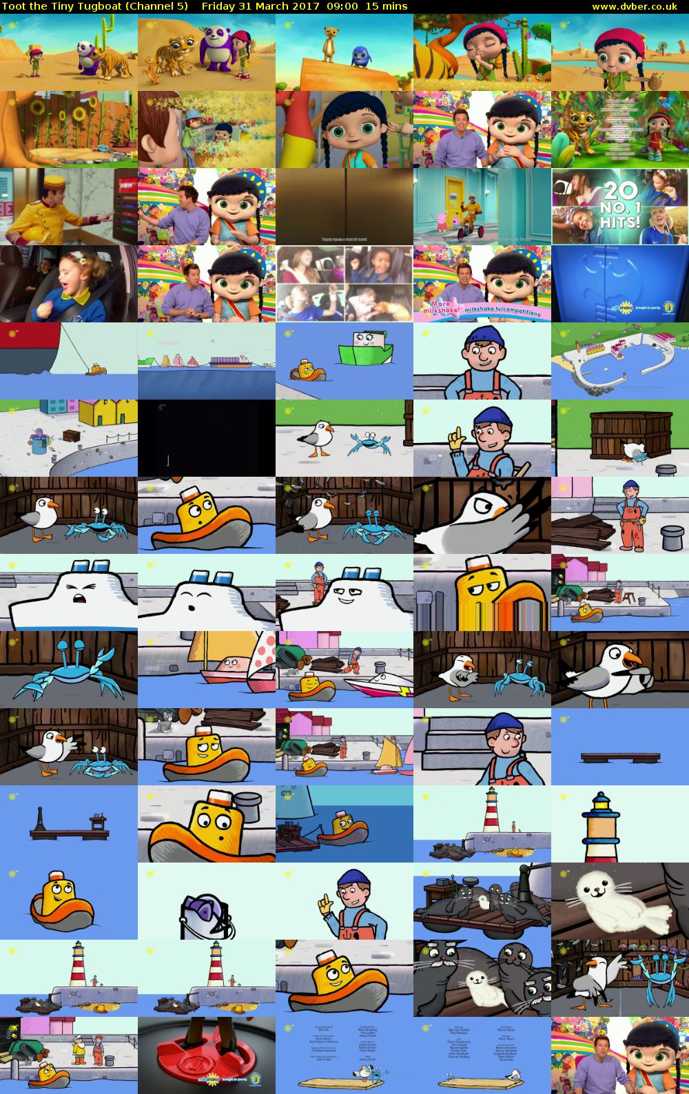 Toot the Tiny Tugboat (Channel 5) Friday 31 March 2017 09:00 - 09:15