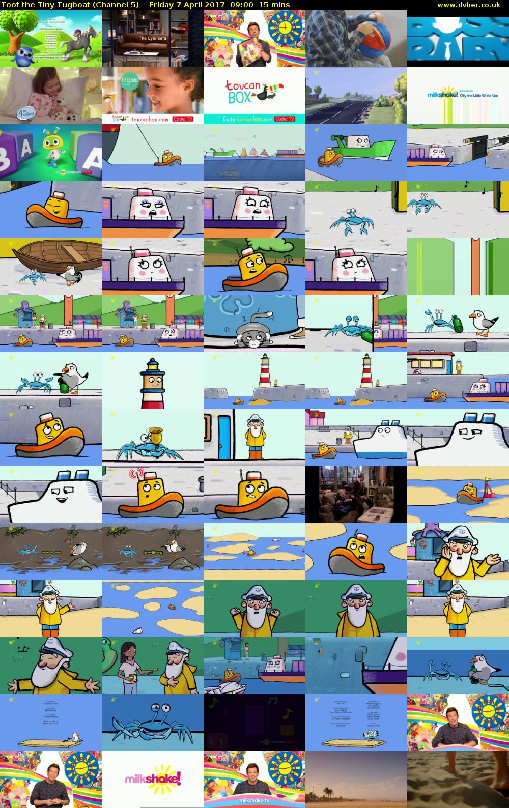 Toot the Tiny Tugboat (Channel 5) Friday 7 April 2017 09:00 - 09:15
