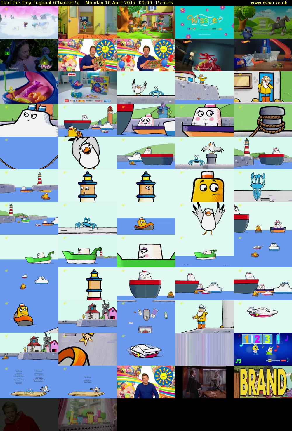 Toot the Tiny Tugboat (Channel 5) Monday 10 April 2017 09:00 - 09:15