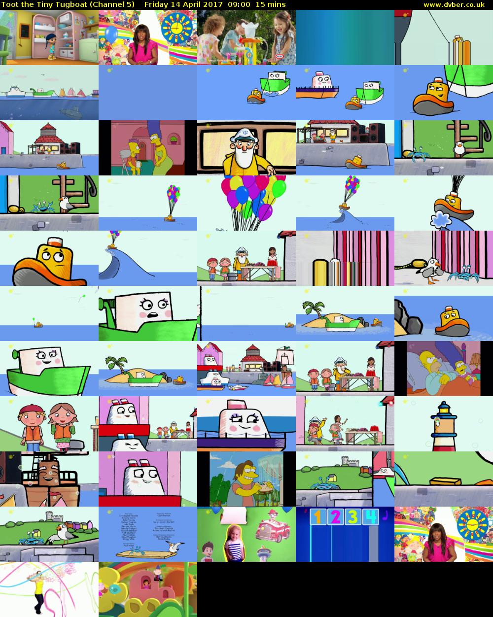Toot the Tiny Tugboat (Channel 5) Friday 14 April 2017 09:00 - 09:15