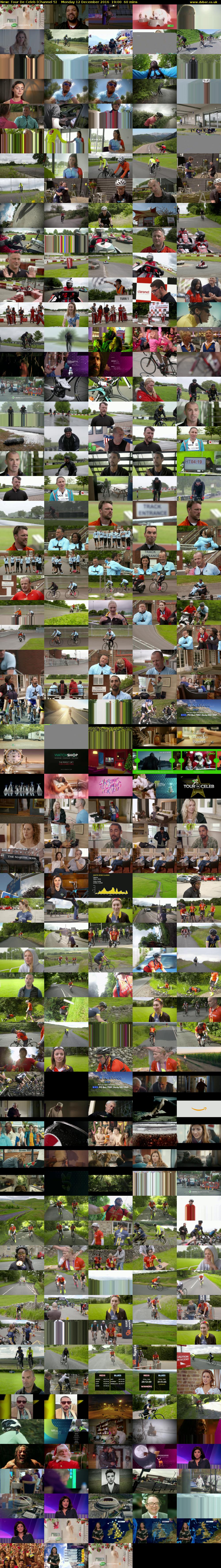 Tour De Celeb (Channel 5) Monday 12 December 2016 19:00 - 20:00