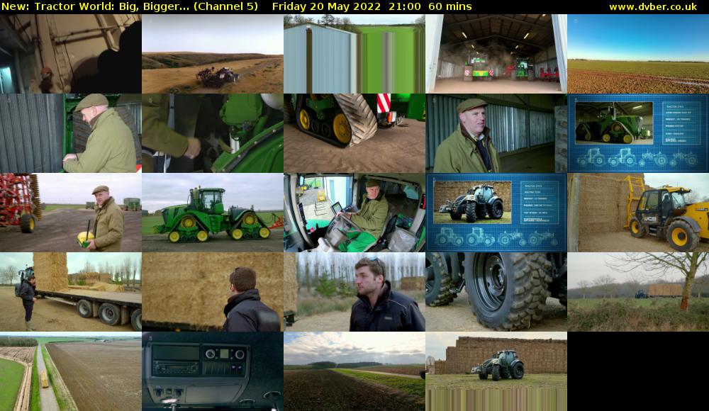 Tractor World: Big, Bigger... (Channel 5) Friday 20 May 2022 21:00 - 22:00