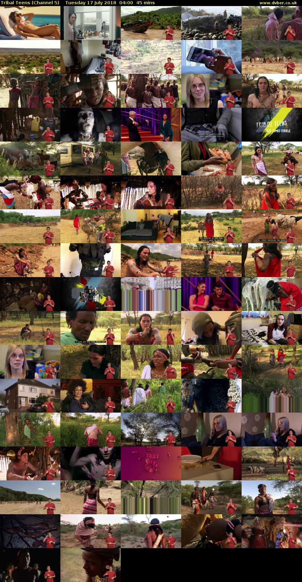 Tribal Teens (Channel 5) Tuesday 17 July 2018 04:00 - 04:45