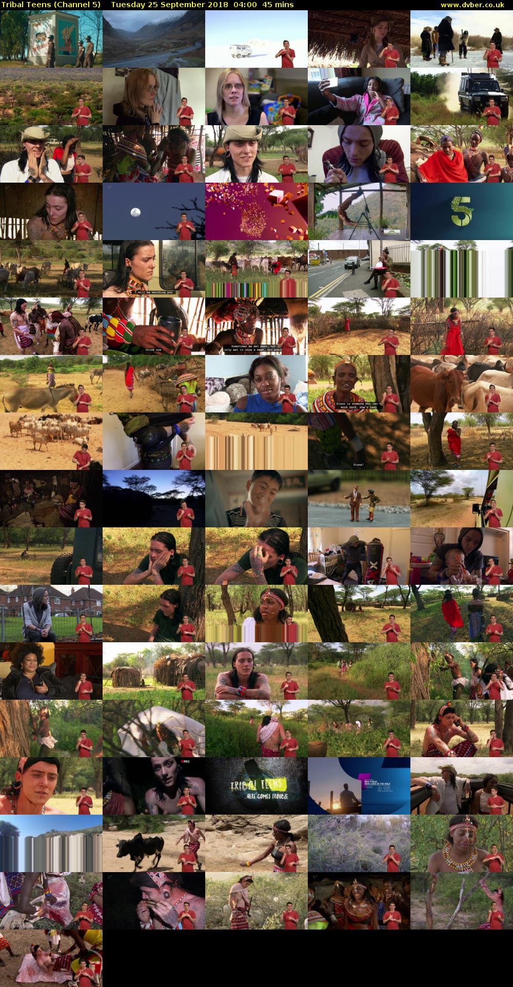 Tribal Teens (Channel 5) Tuesday 25 September 2018 04:00 - 04:45