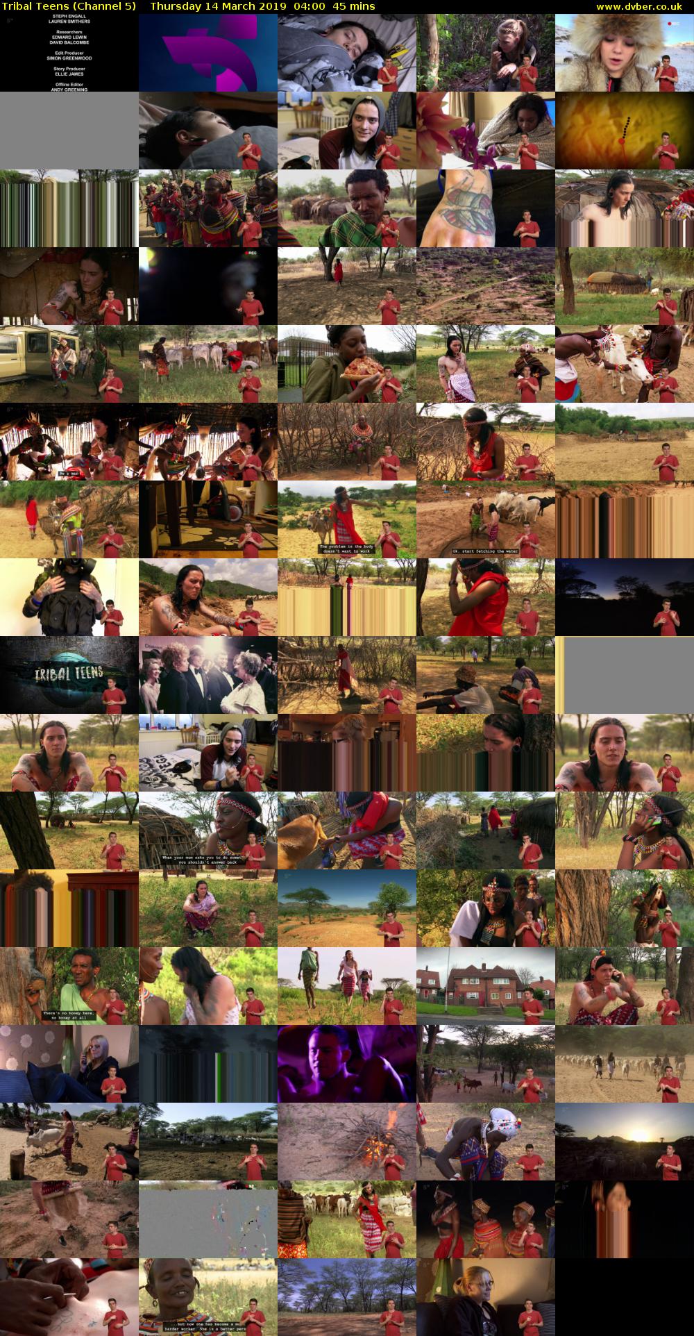Tribal Teens (Channel 5) Thursday 14 March 2019 04:00 - 04:45