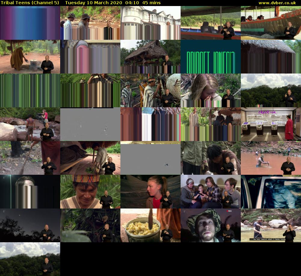 Tribal Teens (Channel 5) Tuesday 10 March 2020 04:10 - 04:55