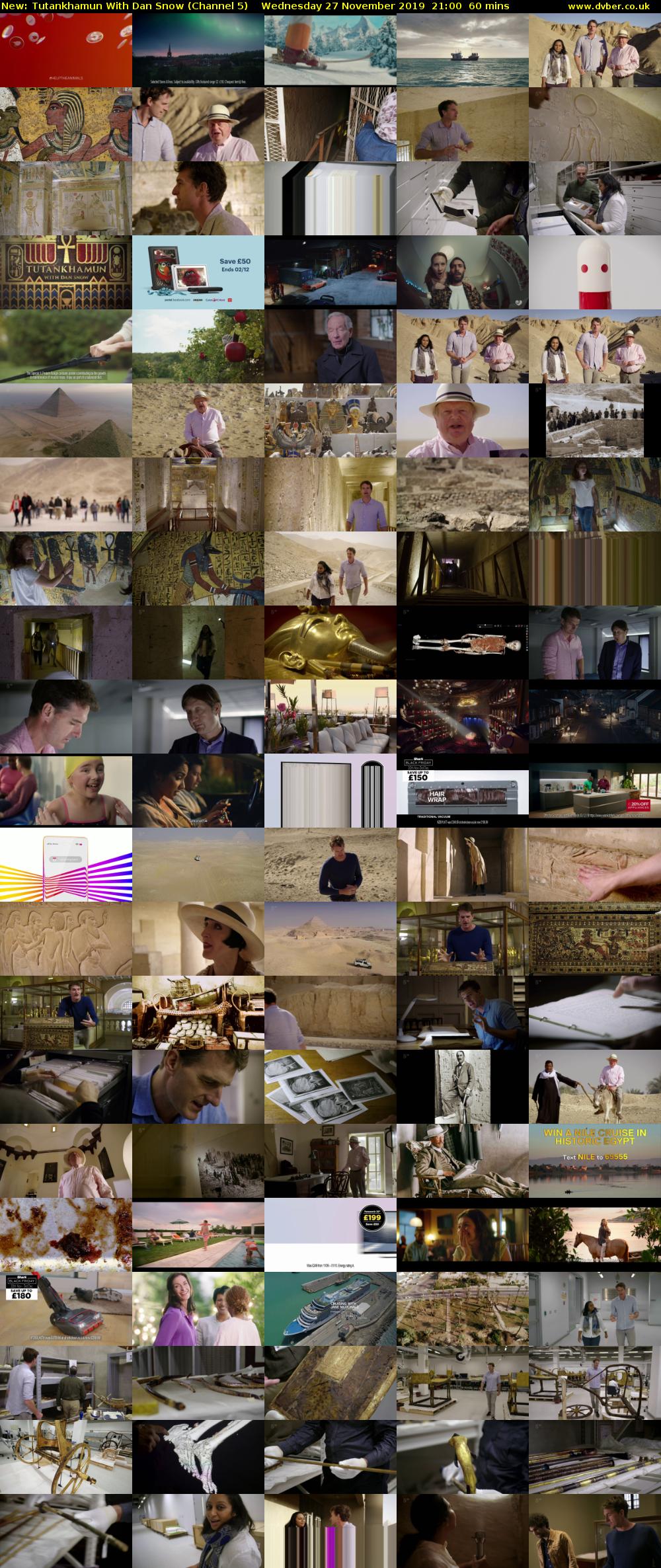 Tutankhamun With Dan Snow (Channel 5) Wednesday 27 November 2019 21:00 - 22:00