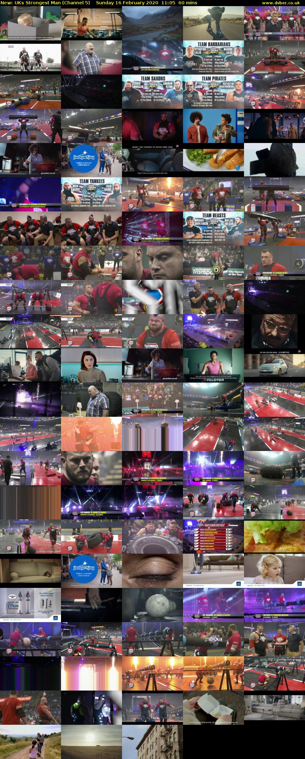 UKs Strongest Man (Channel 5) Sunday 16 February 2020 11:05 - 12:05