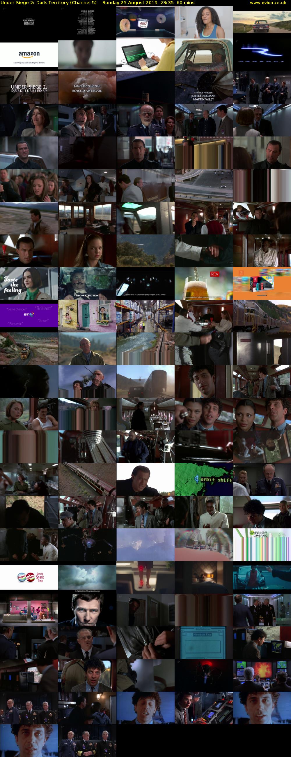 Under Siege 2: Dark Territory (Channel 5) Sunday 25 August 2019 23:35 - 00:35