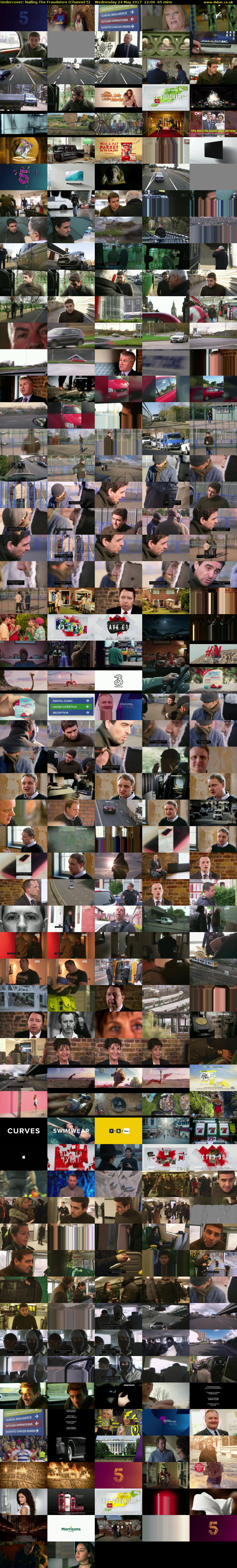 Undercover: Nailing The Fraudsters (Channel 5) Wednesday 24 May 2017 22:00 - 23:05