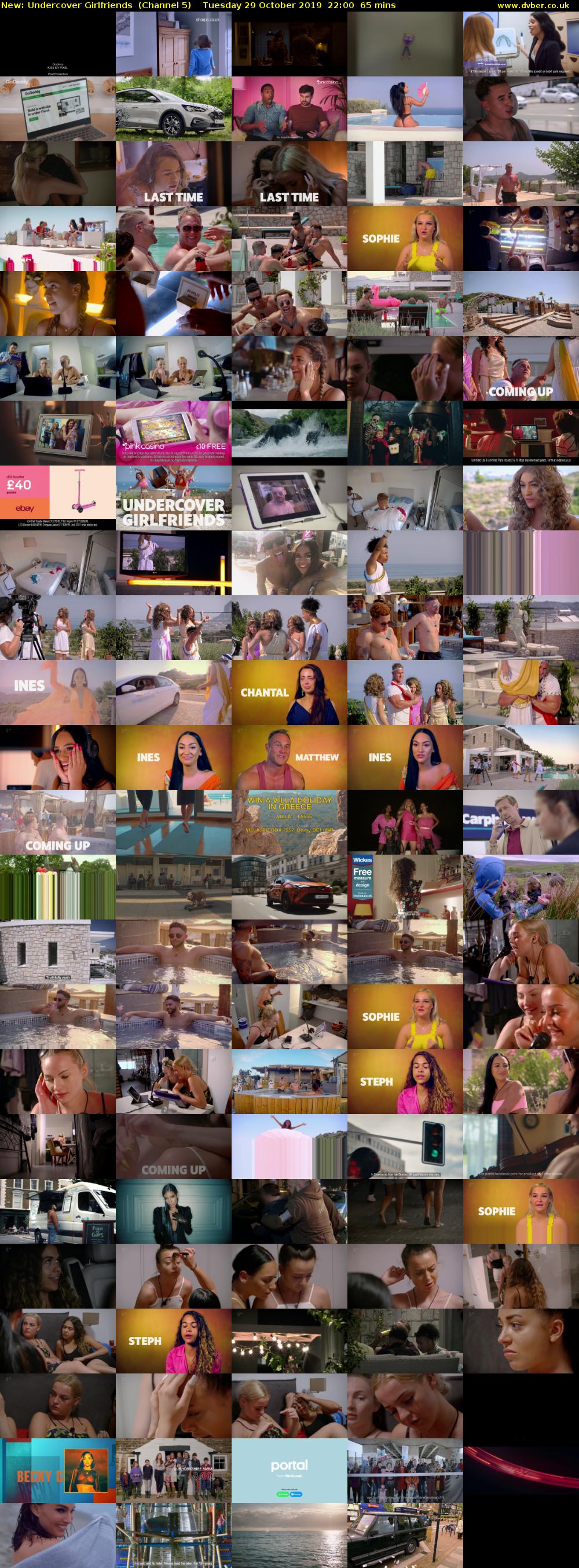 Undercover Girlfriends (Channel 5) Tuesday 29 October 2019 22:00 - 23:05