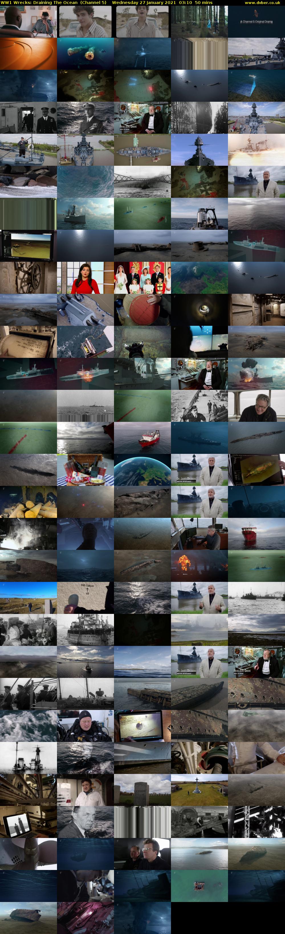 WW1 Wrecks: Draining The Ocean  (Channel 5) Wednesday 27 January 2021 03:10 - 04:00