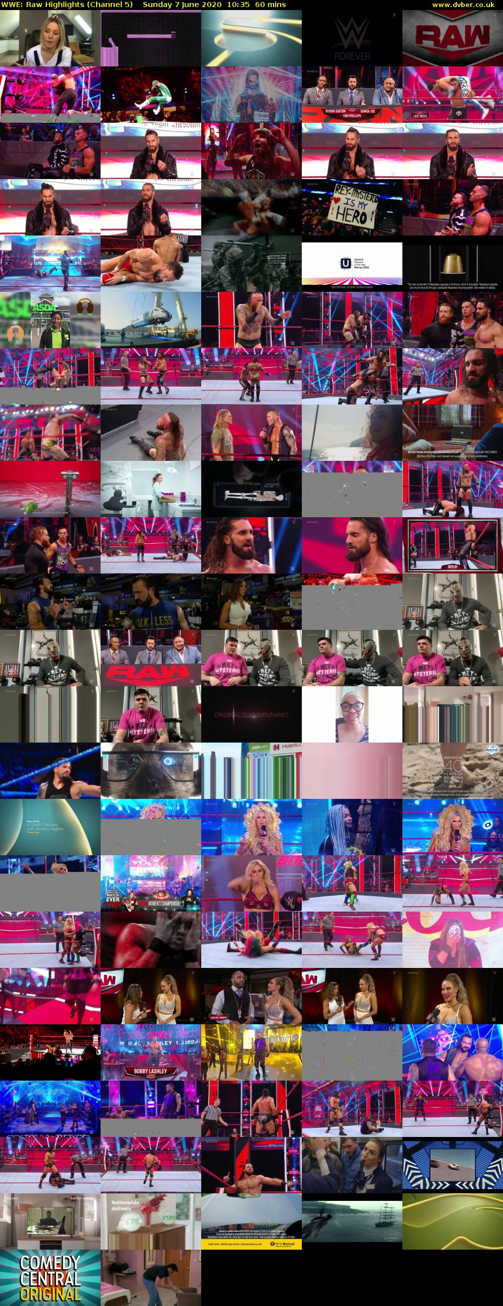 WWE: Raw Highlights (Channel 5) Sunday 7 June 2020 10:35 - 11:35
