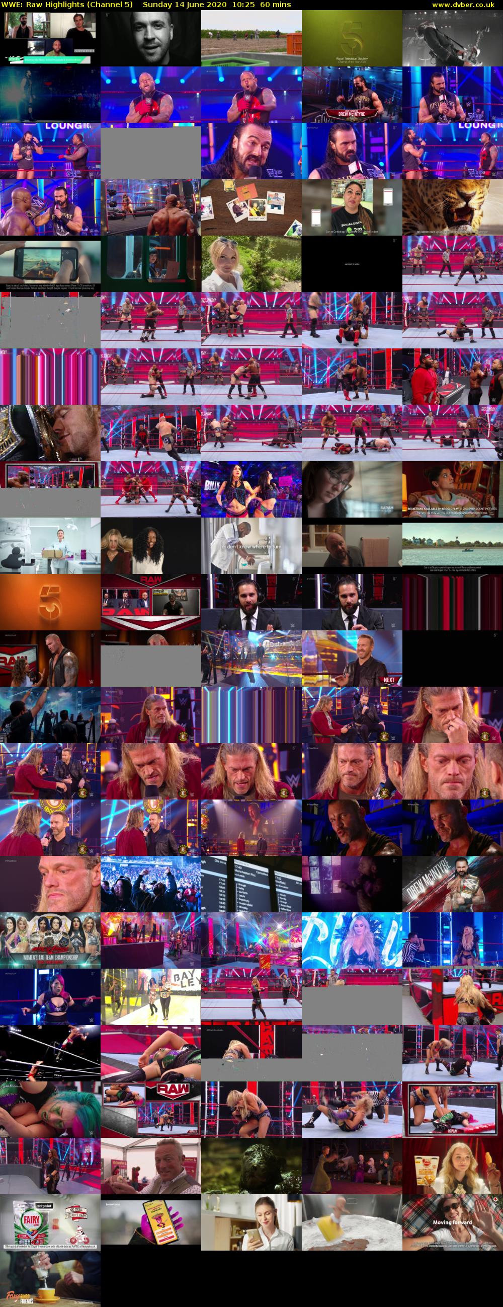 WWE: Raw Highlights (Channel 5) Sunday 14 June 2020 10:25 - 11:25