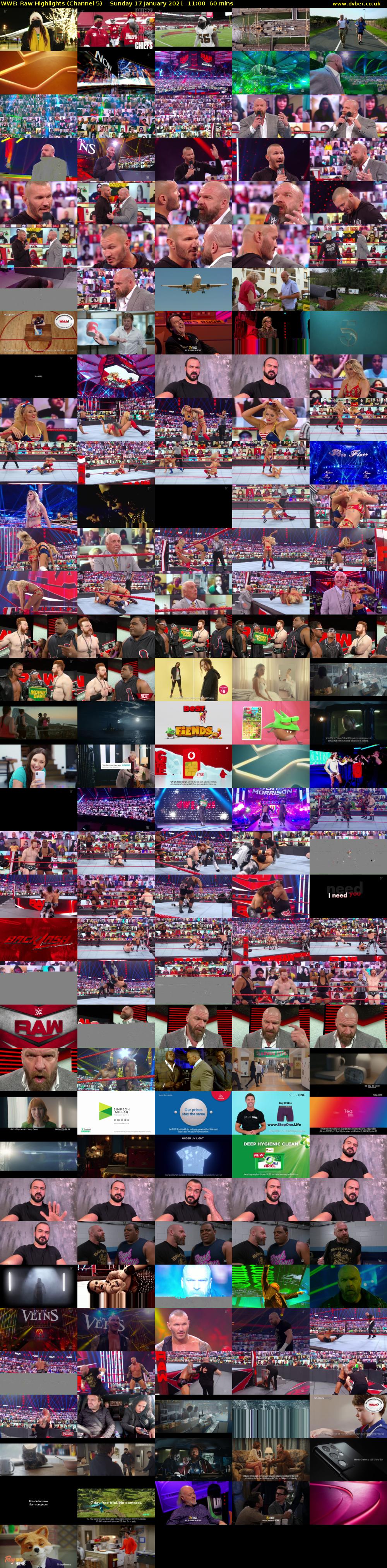 WWE: Raw Highlights (Channel 5) Sunday 17 January 2021 11:00 - 12:00