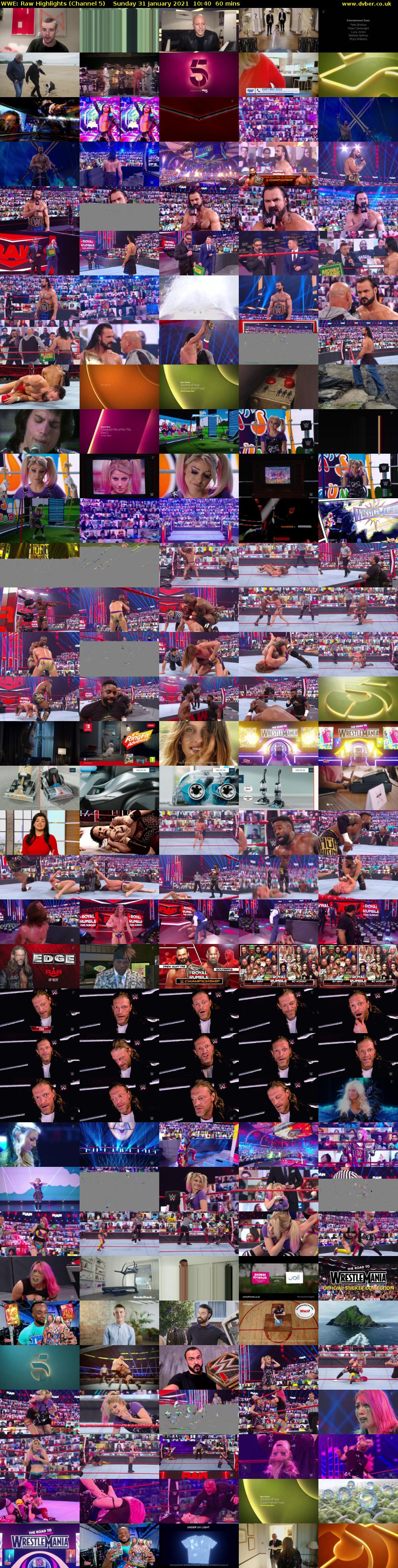 WWE: Raw Highlights (Channel 5) Sunday 31 January 2021 10:40 - 11:40