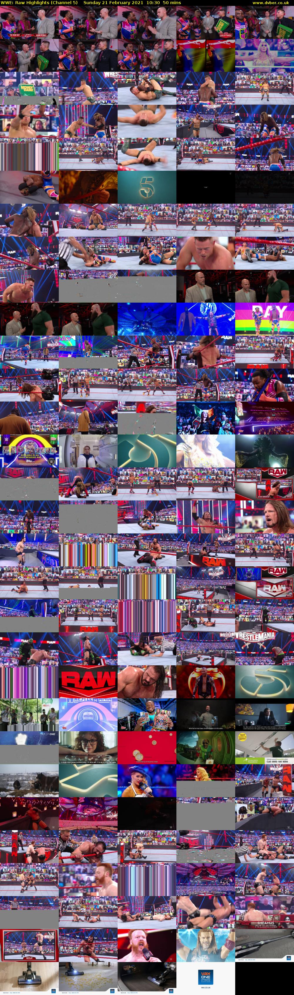 WWE: Raw Highlights (Channel 5) Sunday 21 February 2021 10:30 - 11:20