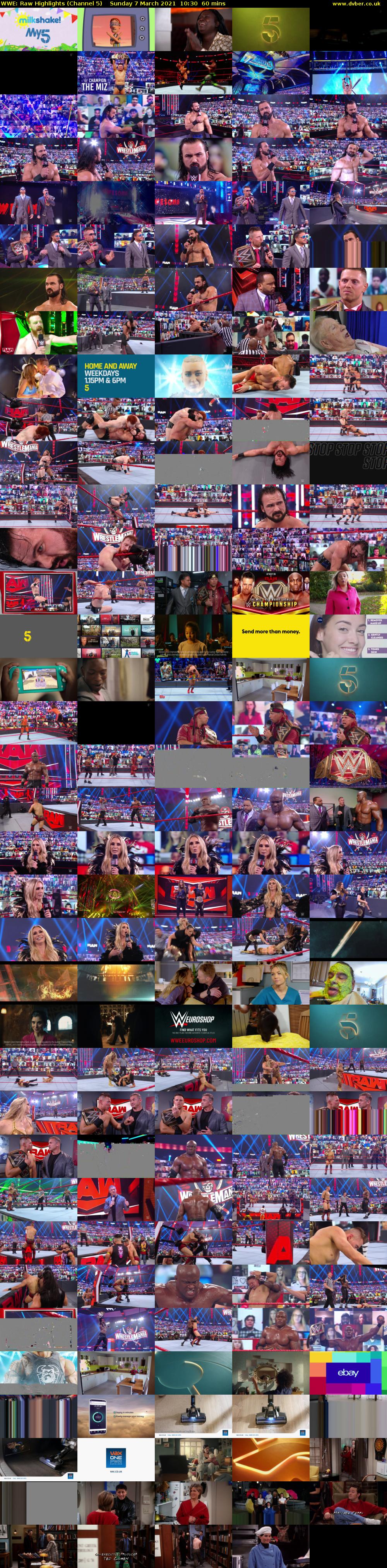 WWE: Raw Highlights (Channel 5) Sunday 7 March 2021 10:30 - 11:30